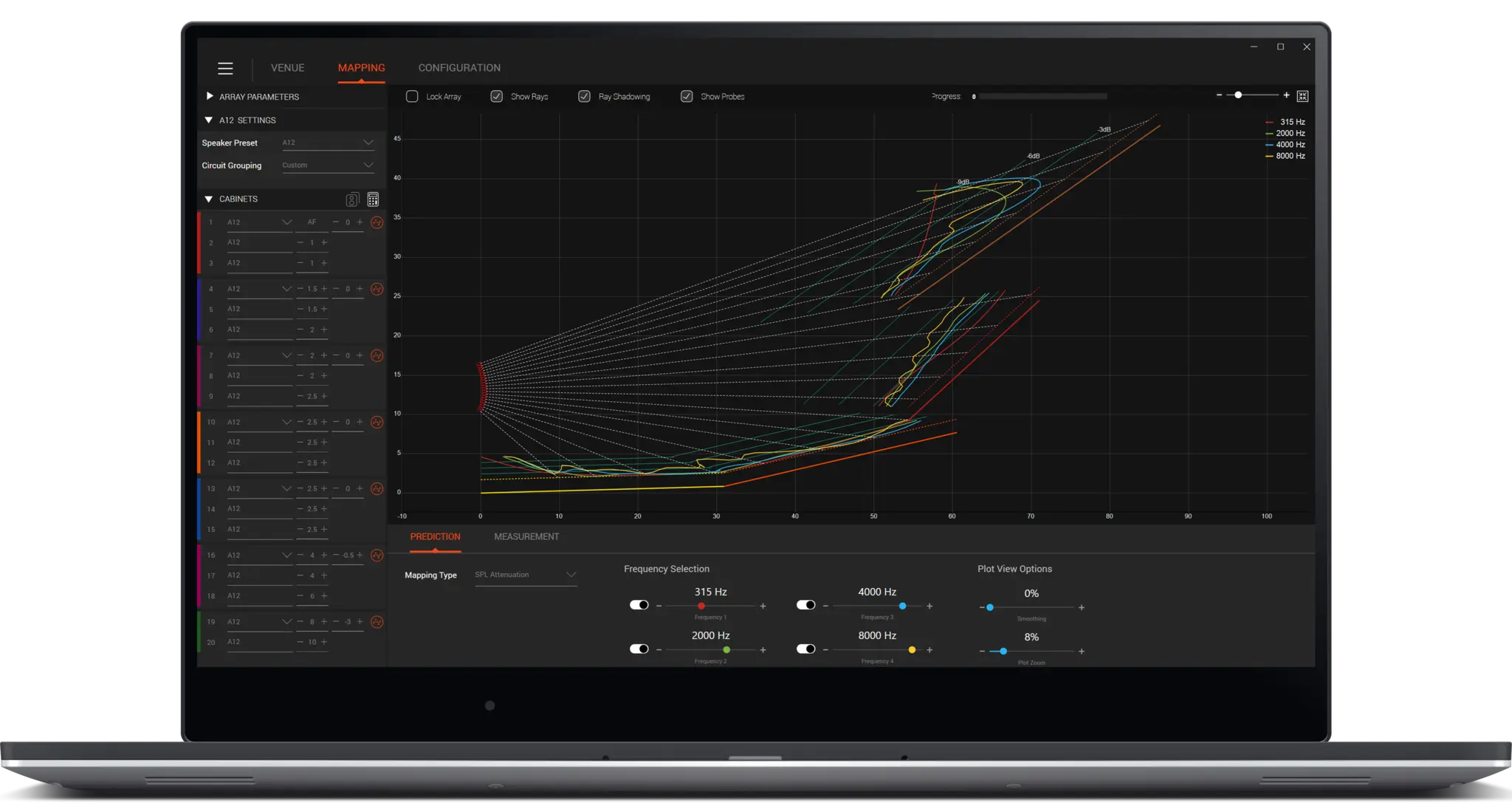 Line Array Calculator III — vue 3