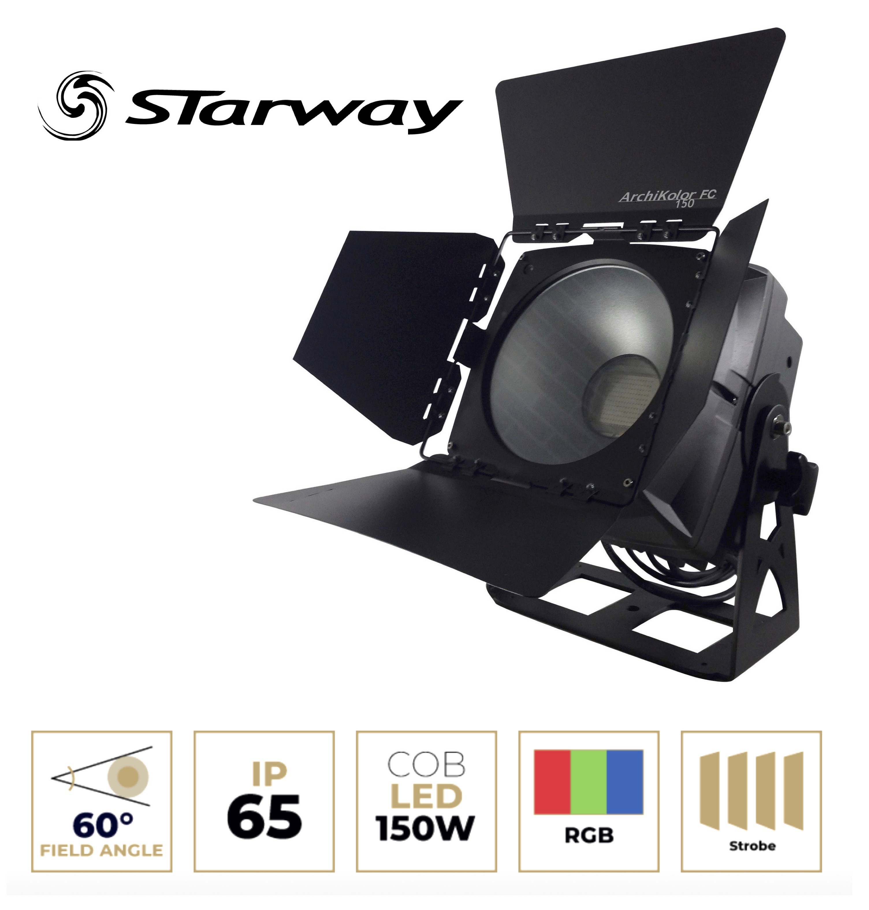 STARWAY ARCHIKOLOR 150FC MKII Projecteur à Led COB 150 Watts RGB IP65 — Starway