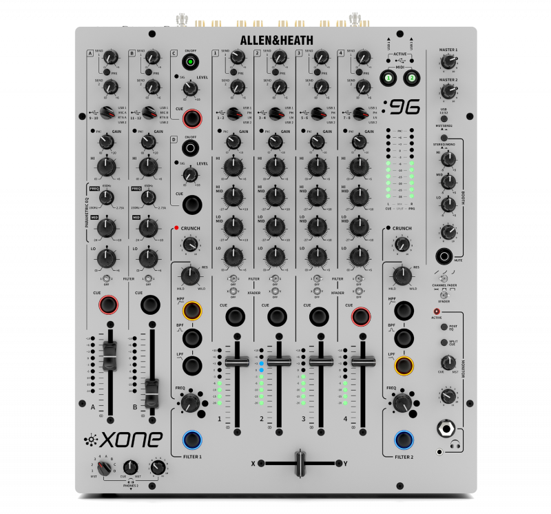 Allen & Heath XONE 96 Console de mixage DJ 6 Entrées Stéréo + 2 Entrées Micros — Allen & Heath
