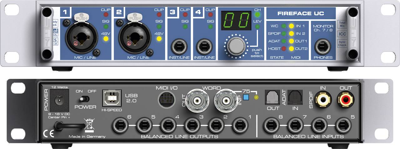 RME FIREFACE UC Interface Audio USB Haute Vitesse 36 Canaux