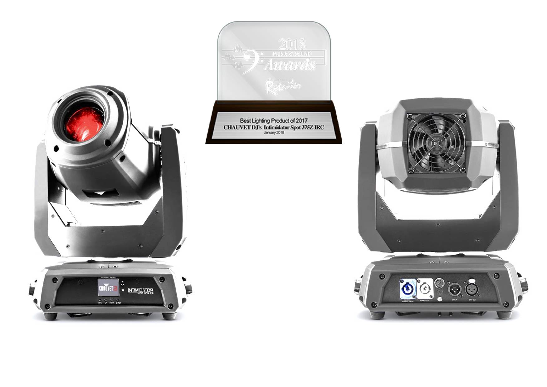 CHAUVET INTIMIDATOR SPOT 375Z IRC Lyre à Led 150 Watts Angle Zoom 10-23° — CHAUVET DJ