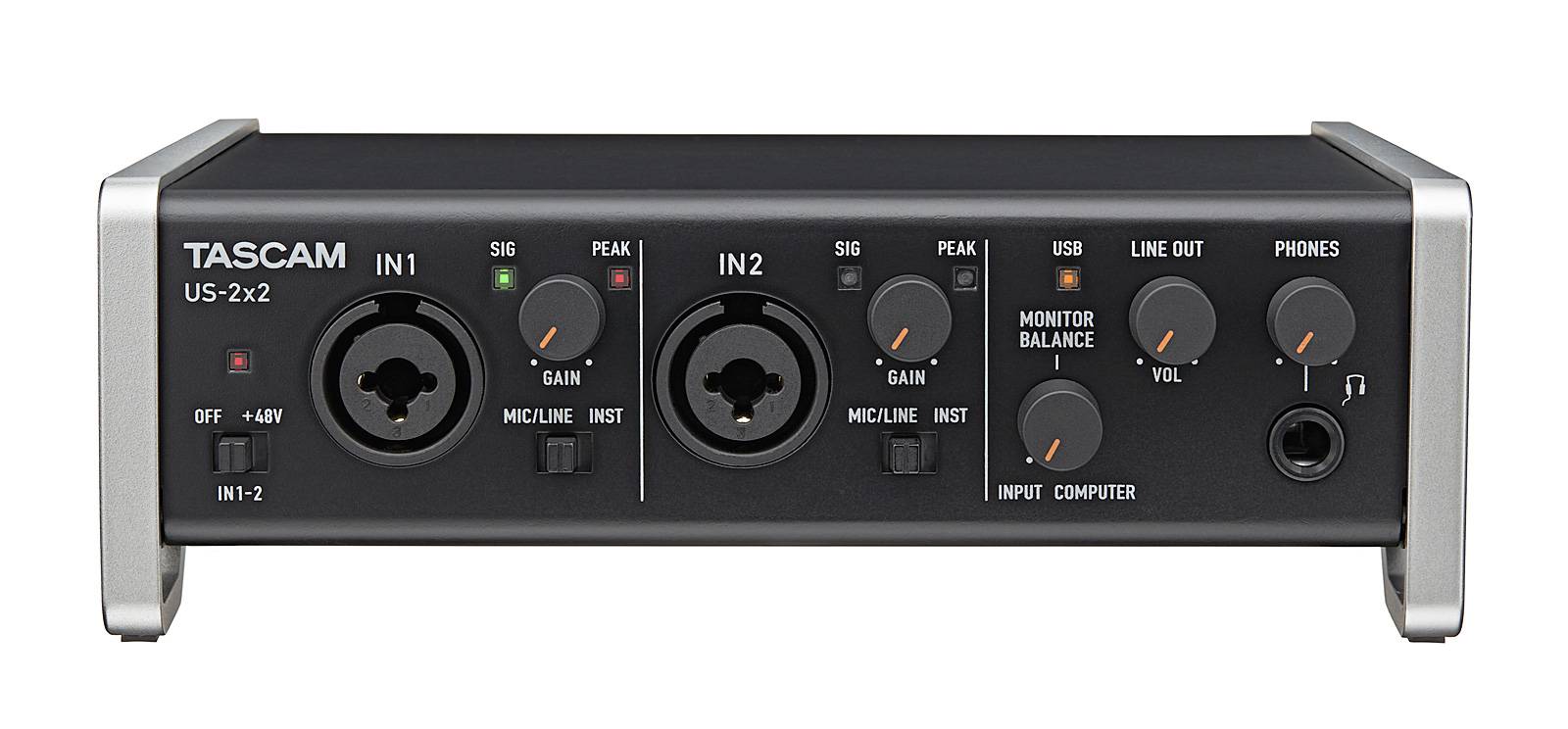 TASCAM TRACKPACK 2x2 Bundle Interface US2X2 + Casque TH-02 + Micro Statique TM-80