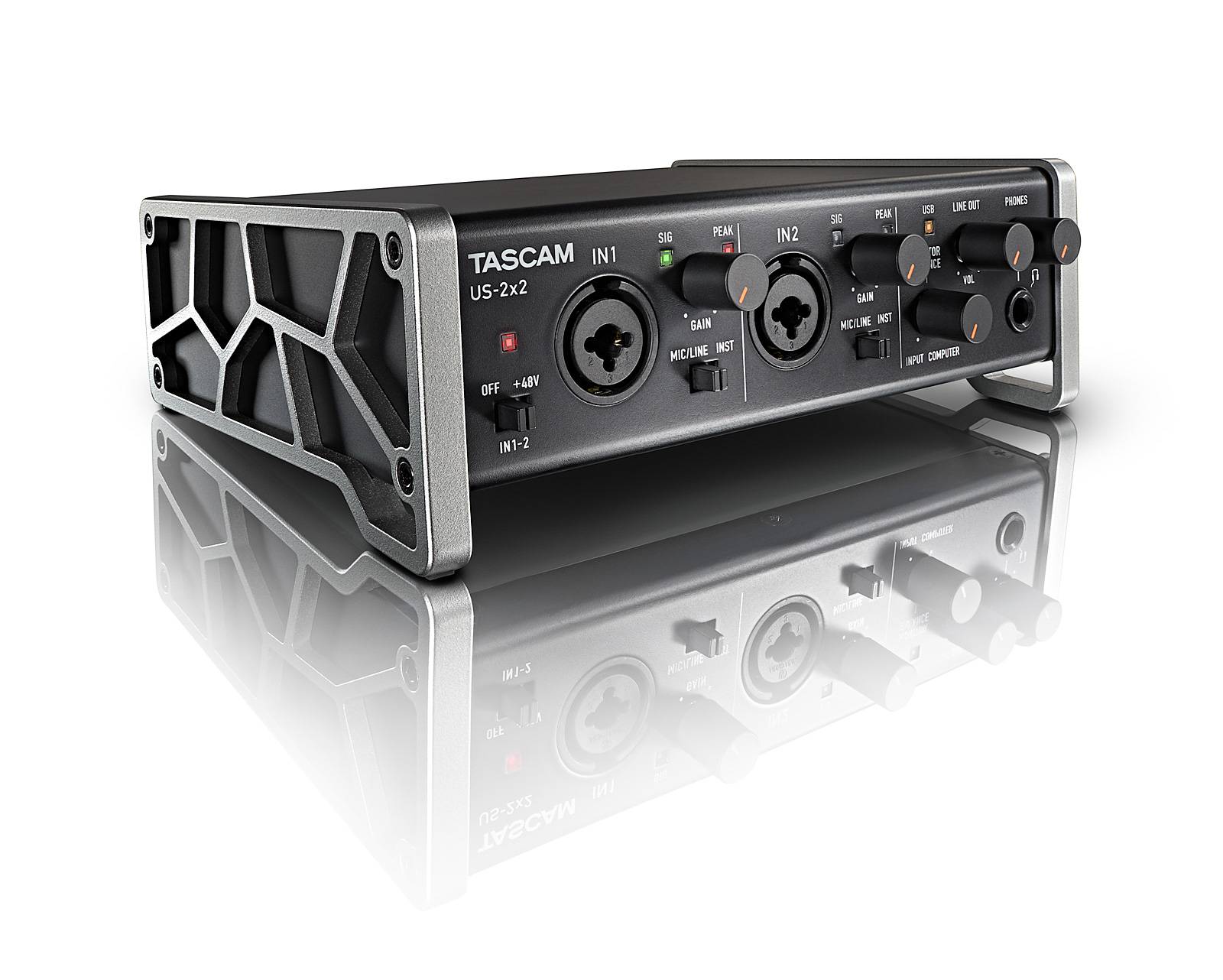 TASCAM TRACKPACK 2x2 Bundle Interface US2X2 + Casque TH-02 + Micro Statique TM-80