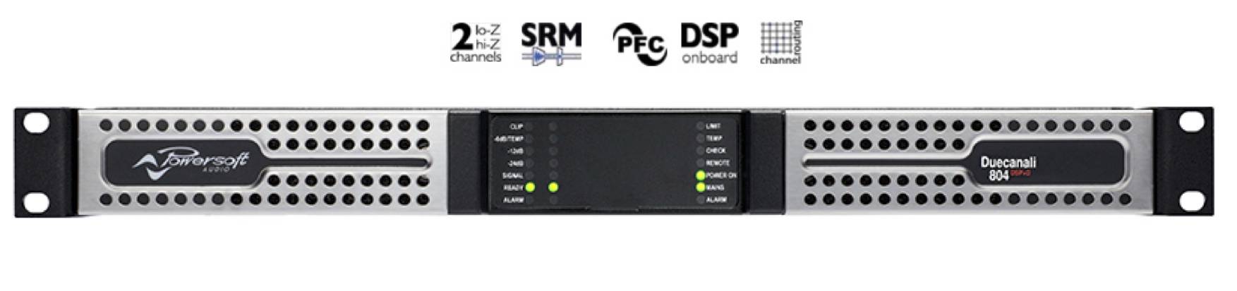 POWERSOFT DUECANALI 804 Amplificateur de Puissance 2 x 400 watts sous 4Ω (avec Option DSP + Dante)