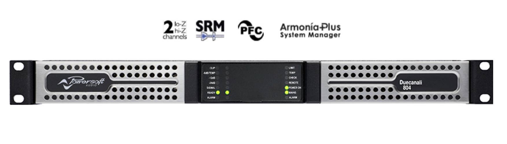 POWERSOFT DUECANALI 804 Amplificateur de Puissance 2 x 400 watts avec DSP + AES67 — Powersoft