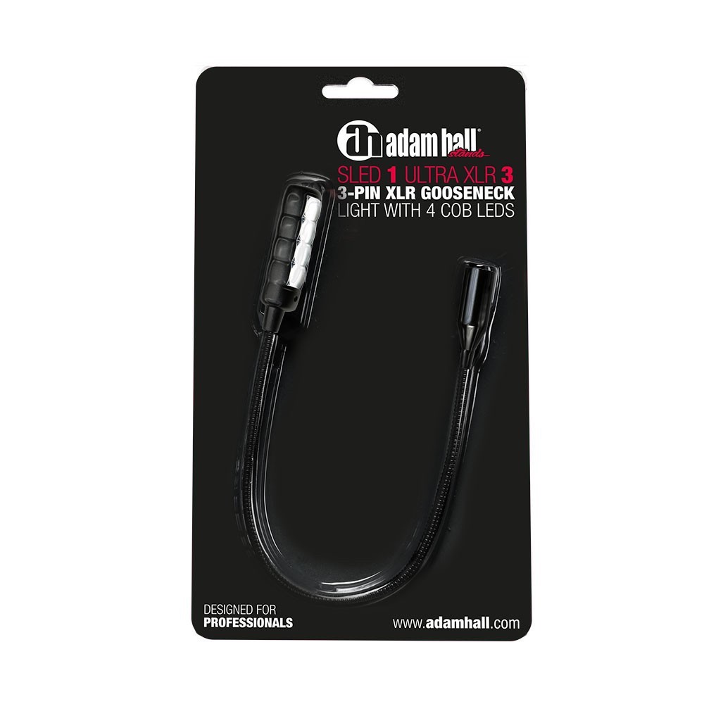 ADAM HALL SLED 1 ULTRA XLR 3 Lampe Col de cygne Connecteur XLR 3 Points LED COB — ADAM HALL Group