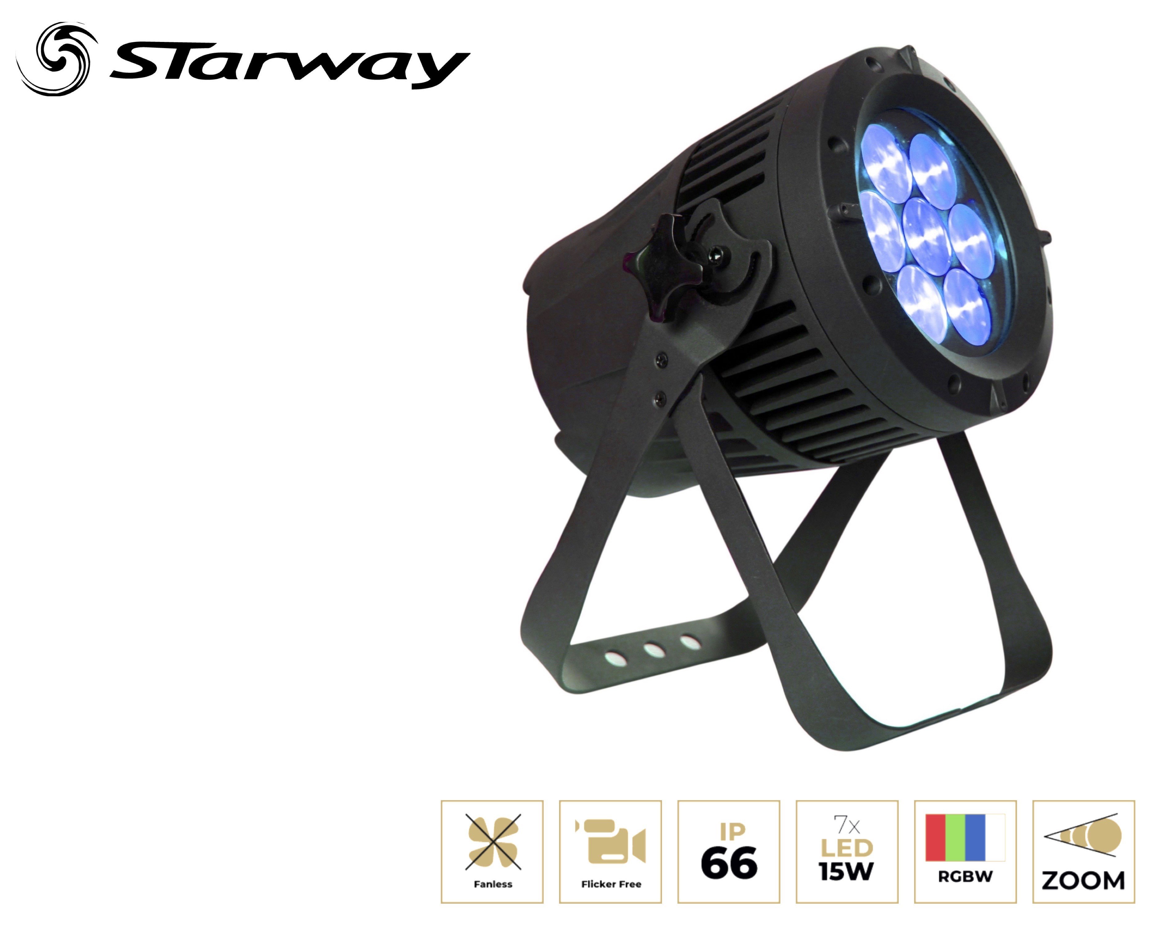 STARWAY SUPERKOLOR HD MKII Projecteur à Led 7x 15 Watts RGBW IP66 — Starway