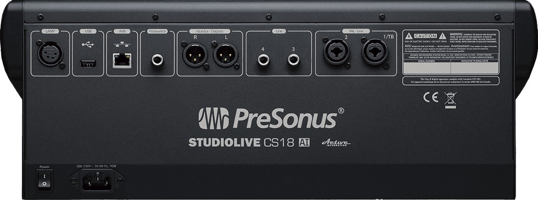 PreSonus StudioLive CS18AI Console de Mixage