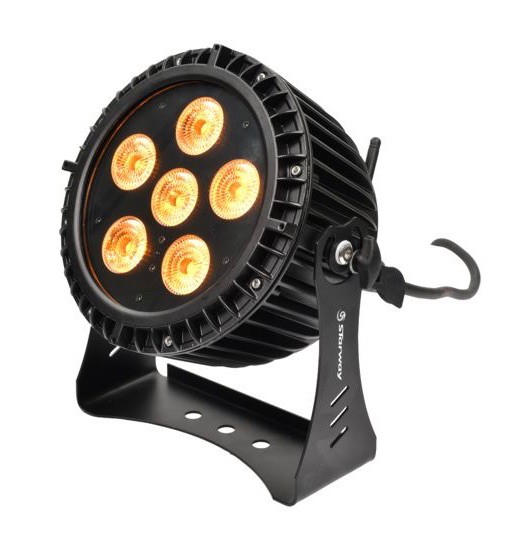 STARWAY WINDKOLOR 6 Projecteurs à Led RGBWA +UV (6 en 1) en Flightcase — Starway