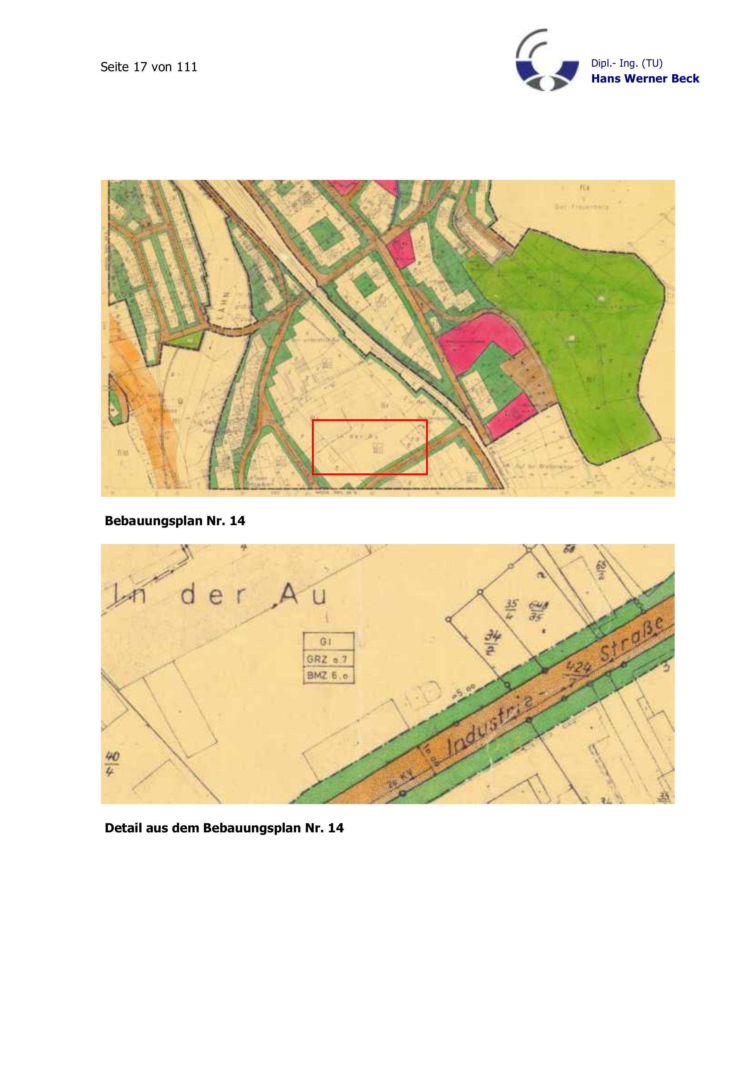 Bebauungsplan — Gewerblich genutztes Grundstück in Sinn- Fleisbach, 35764