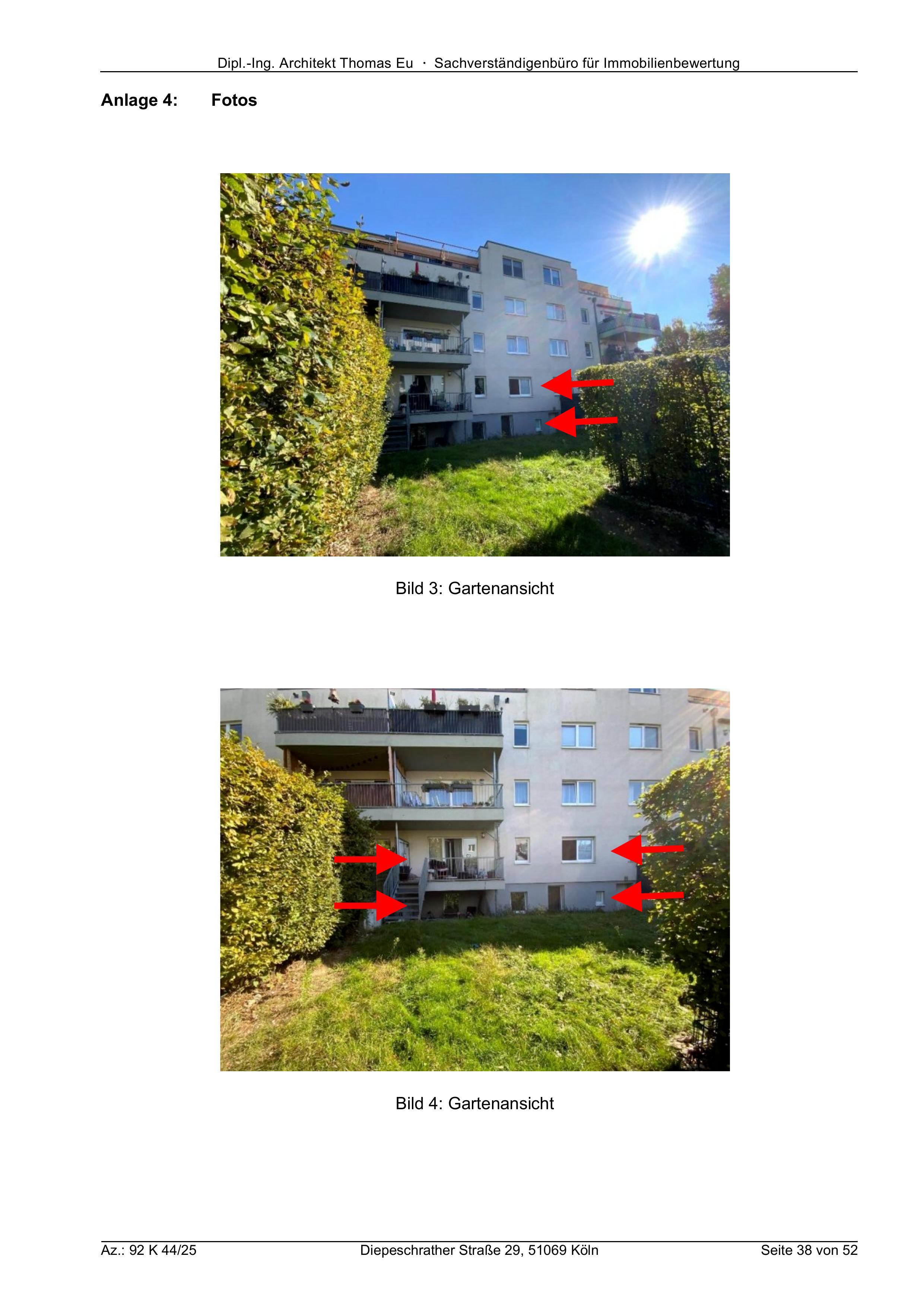 Garten — Eigentumswohnung in Köln, auf dem Grundstück Diepeschrather Straße 29