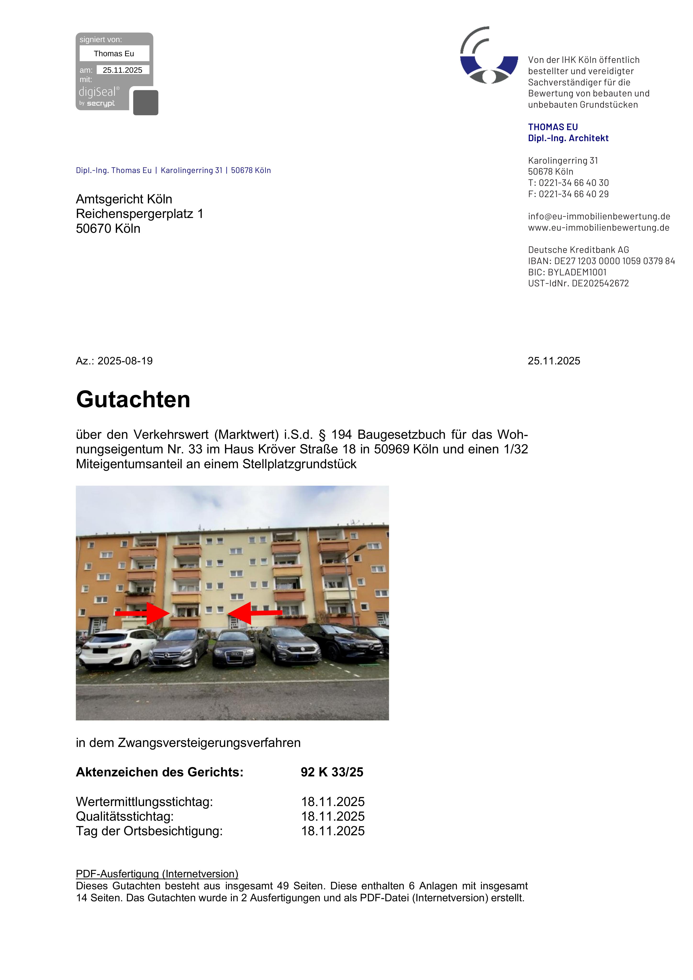 Textseite — Eigentumswohnung in Köln