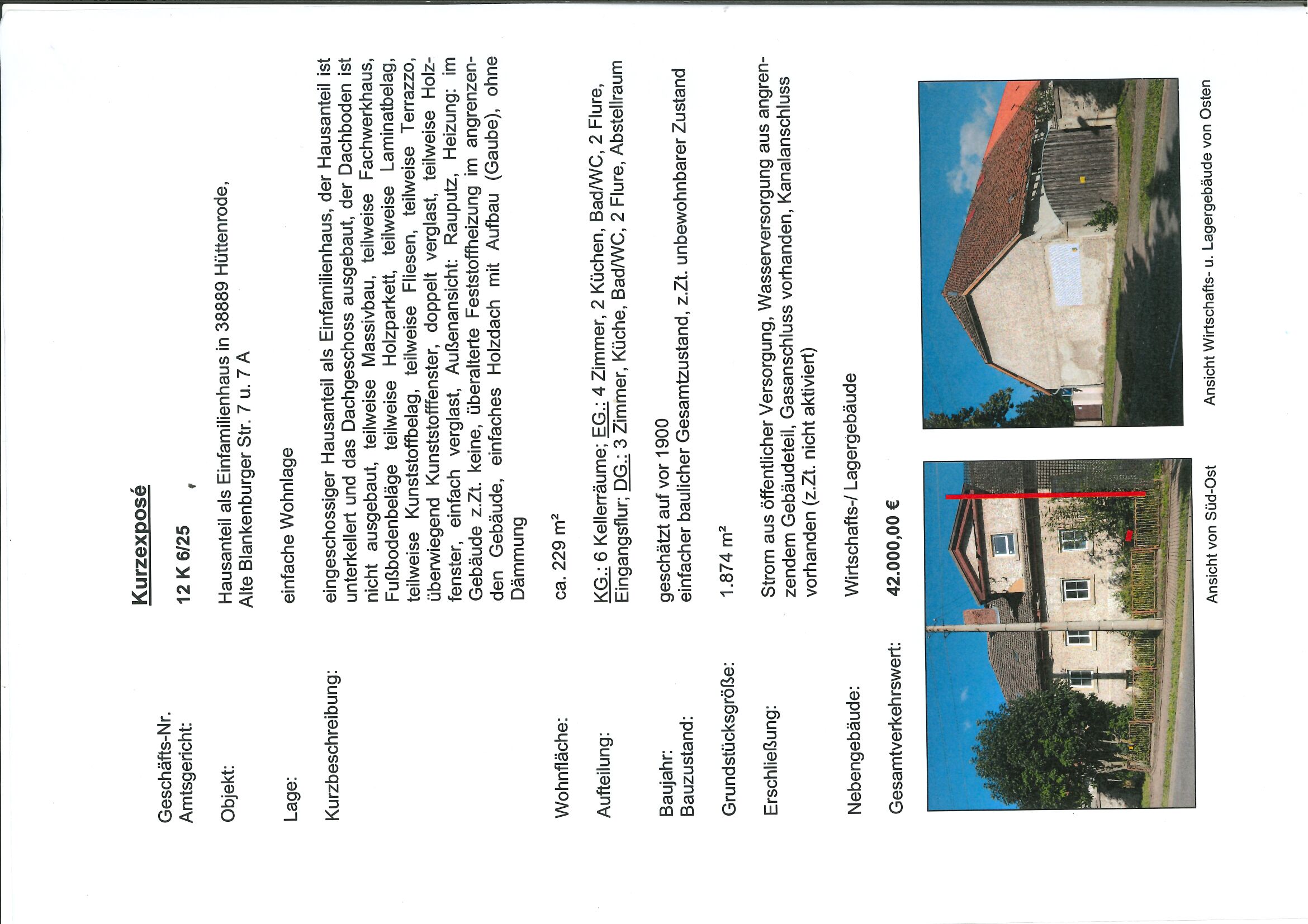 Textseite — Einfamilienhaus in Blankenburg