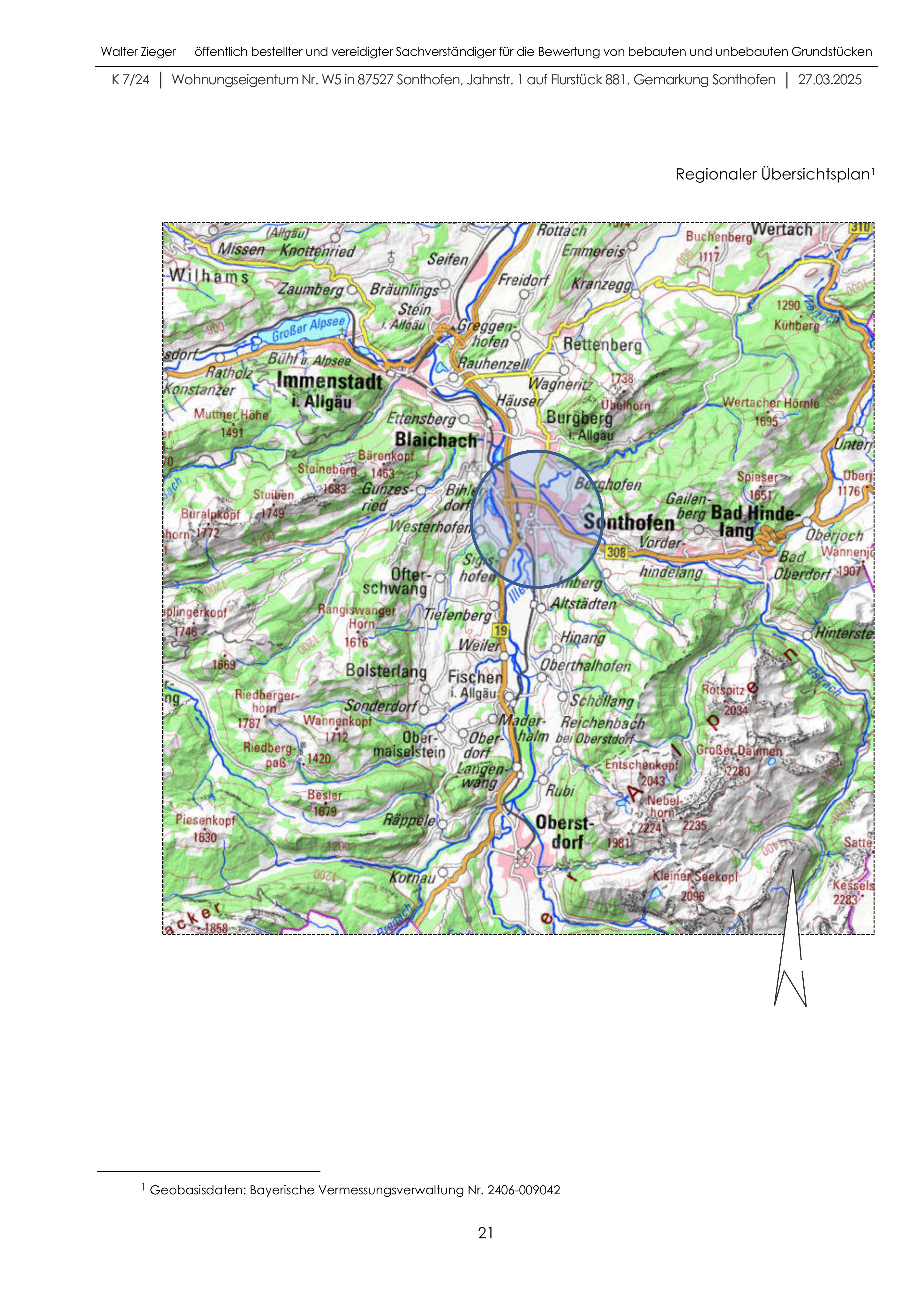 Textseite — Kfz-Stellplatz (Tiefgarage) in Sonthofen