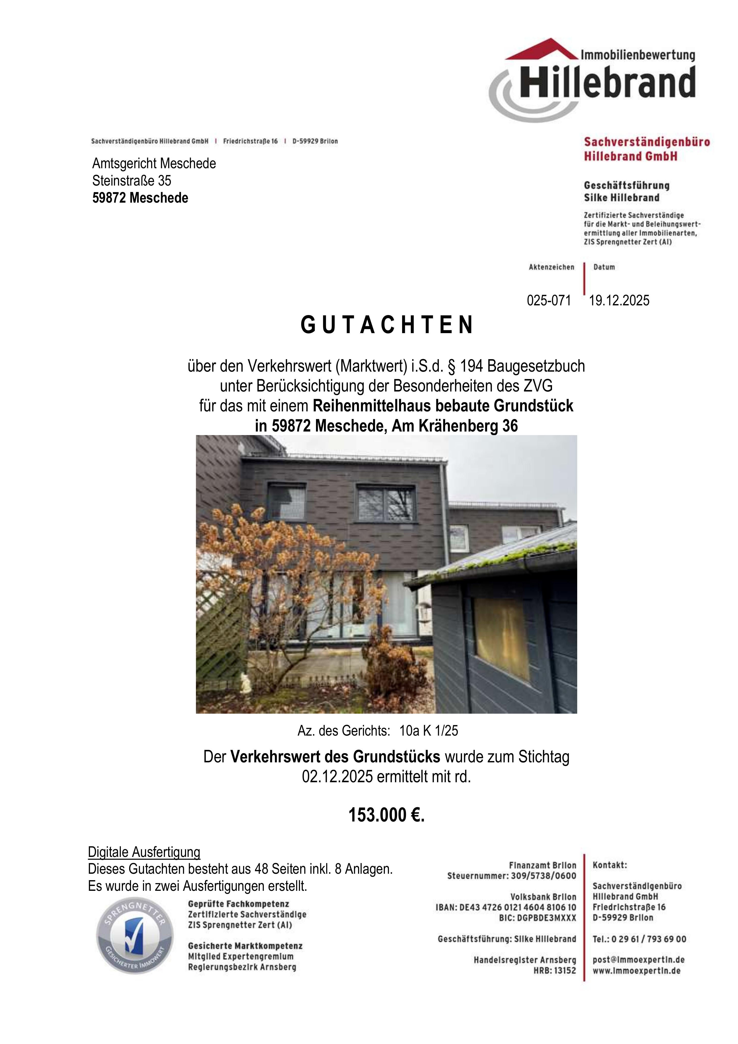 Textseite — Reihenhaus in Meschede