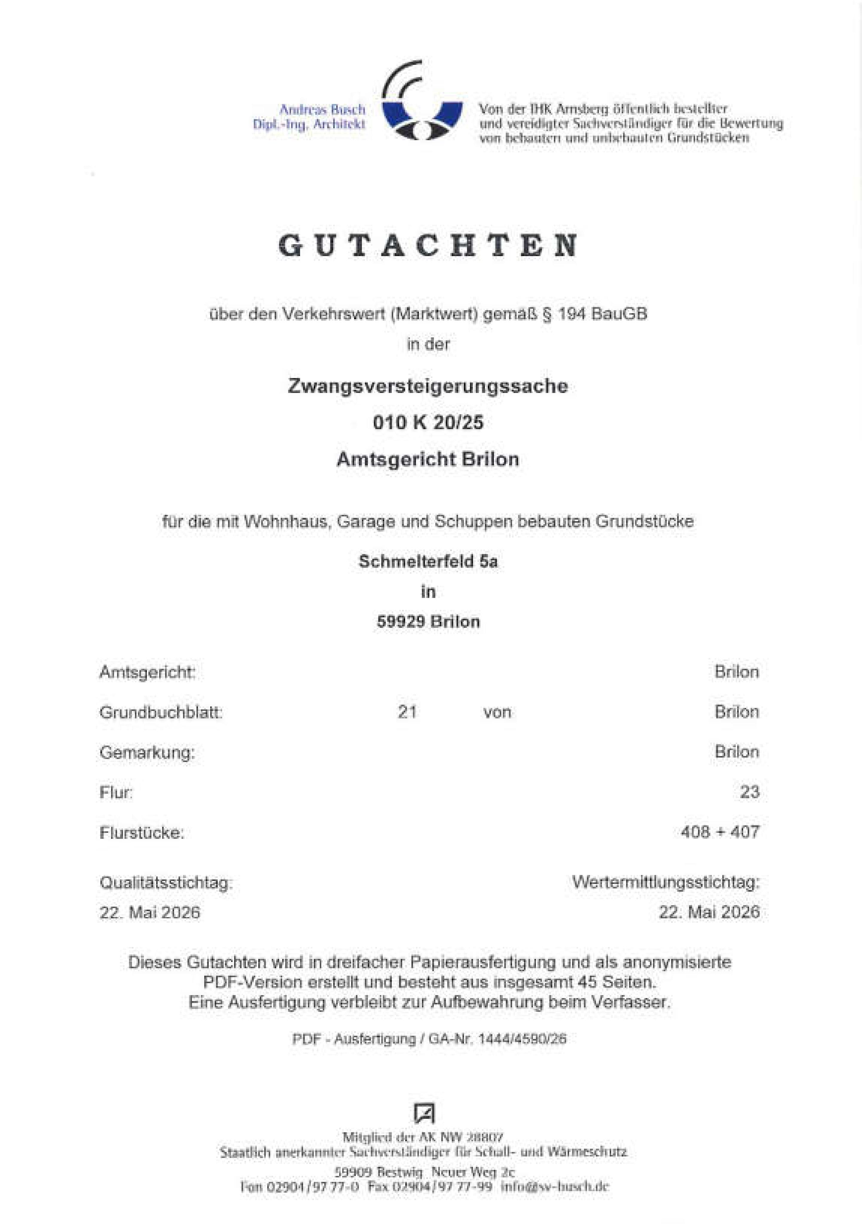 Textseite — Mehrfamilienhaus in Brilon