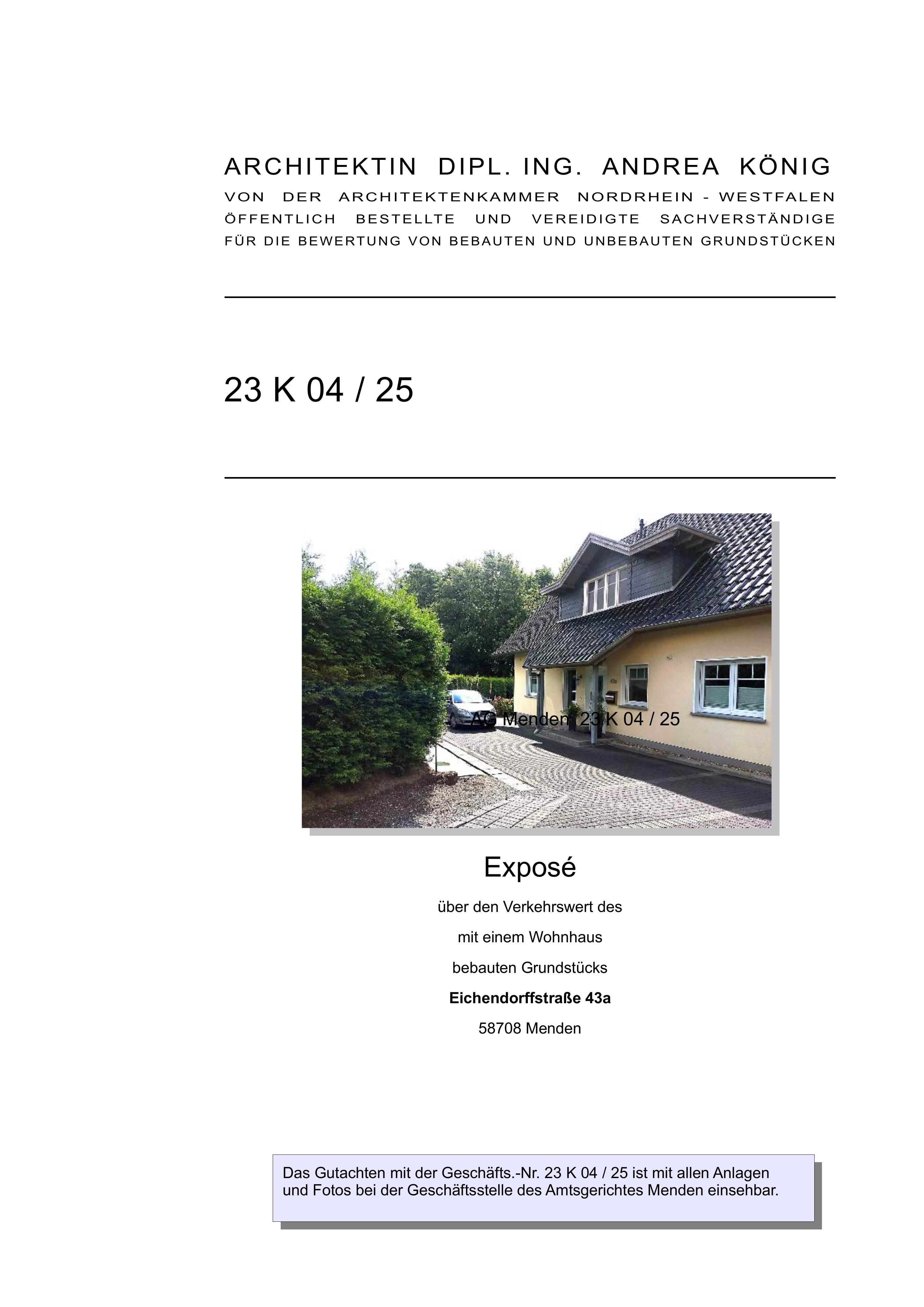 Textseite — Einfamilienhaus in Menden