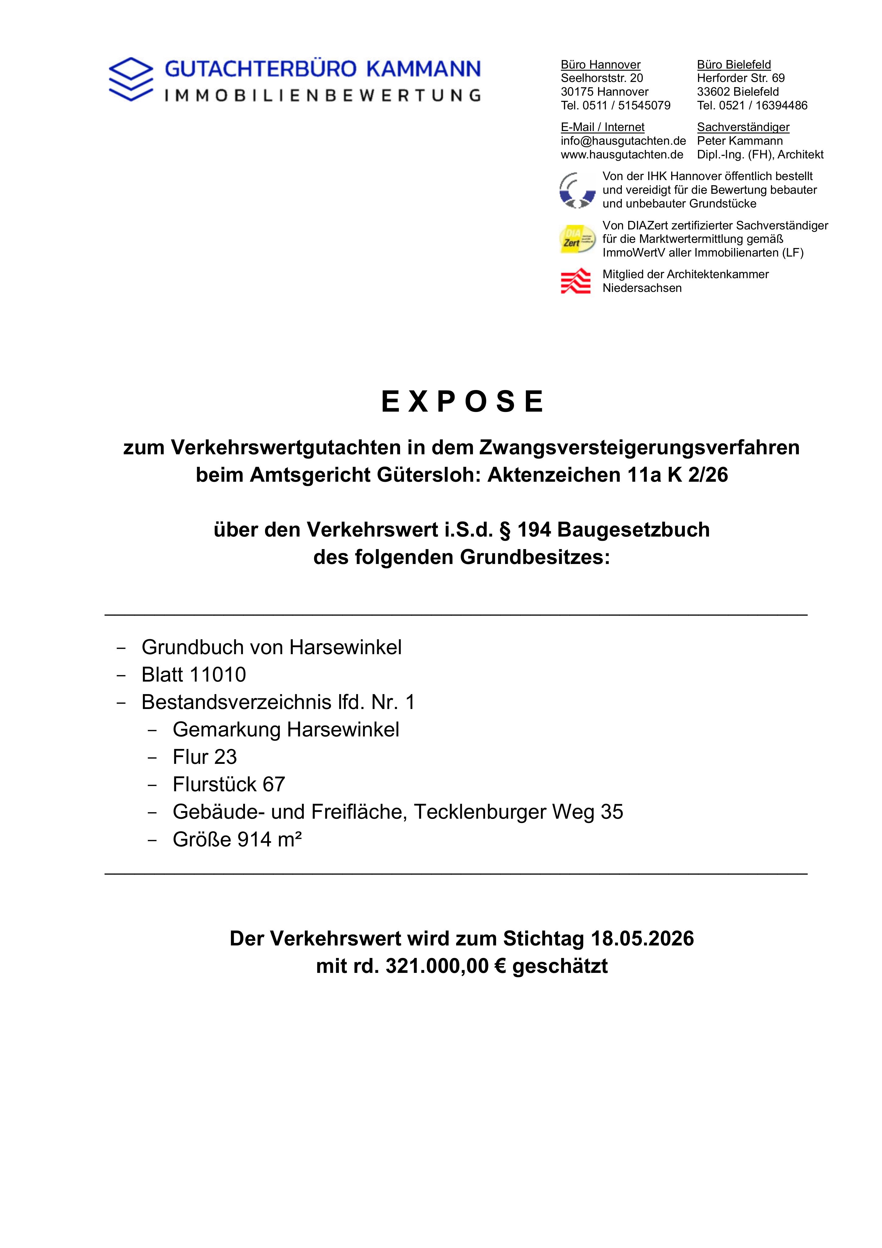 Textseite — Einfamilienhaus in Harsewinkel