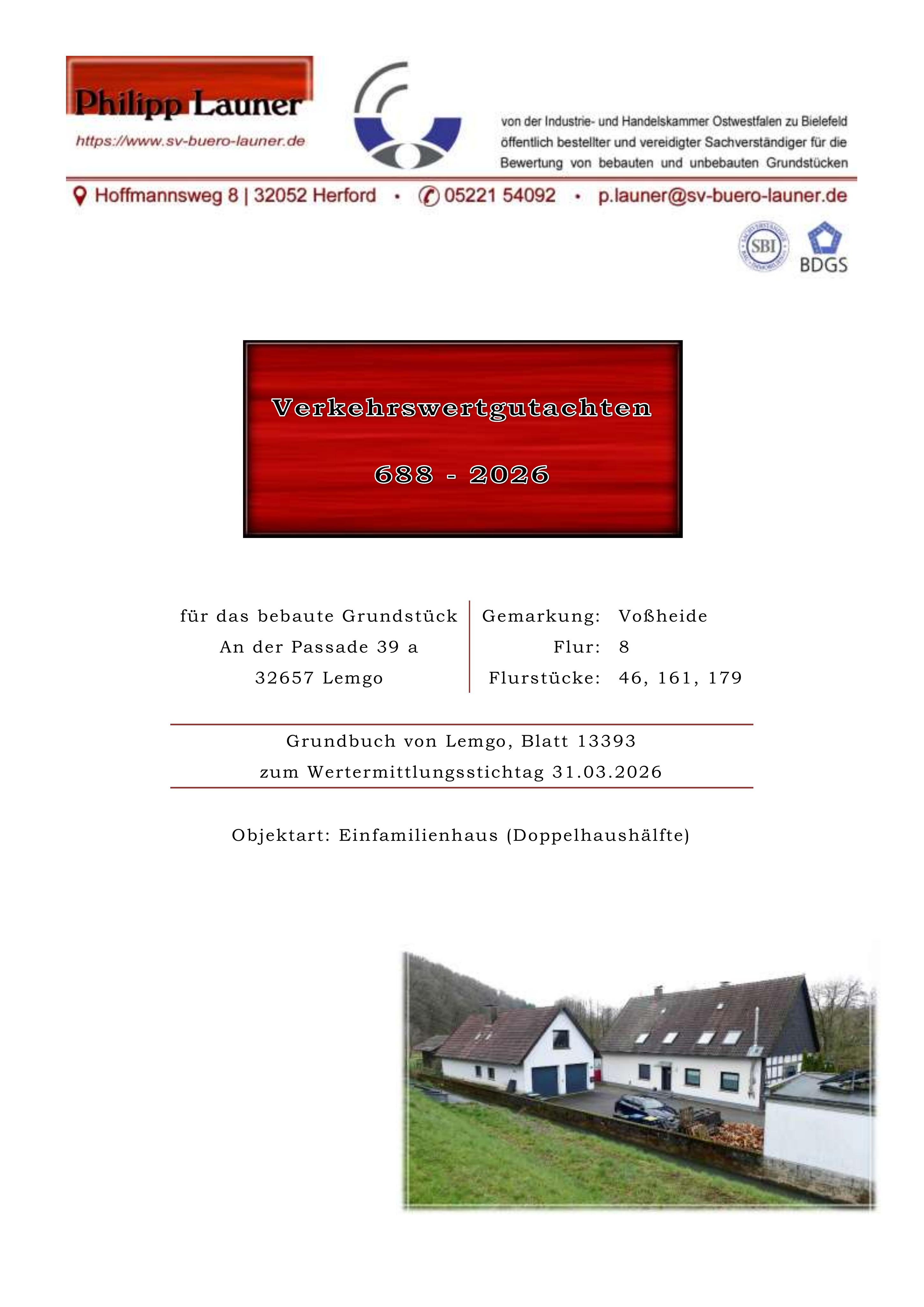 Textseite — Doppelhaushälfte in Lemgo