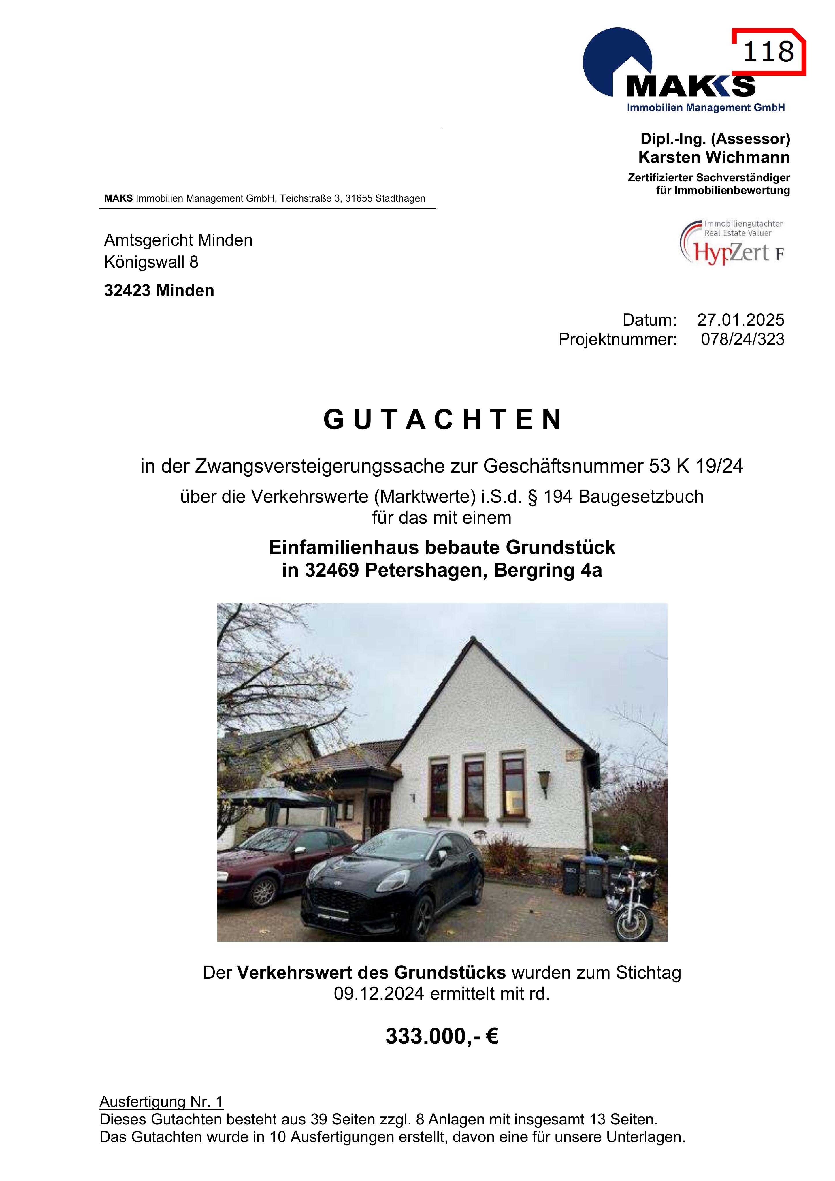 Textseite — Einfamilienhaus in Petershagen