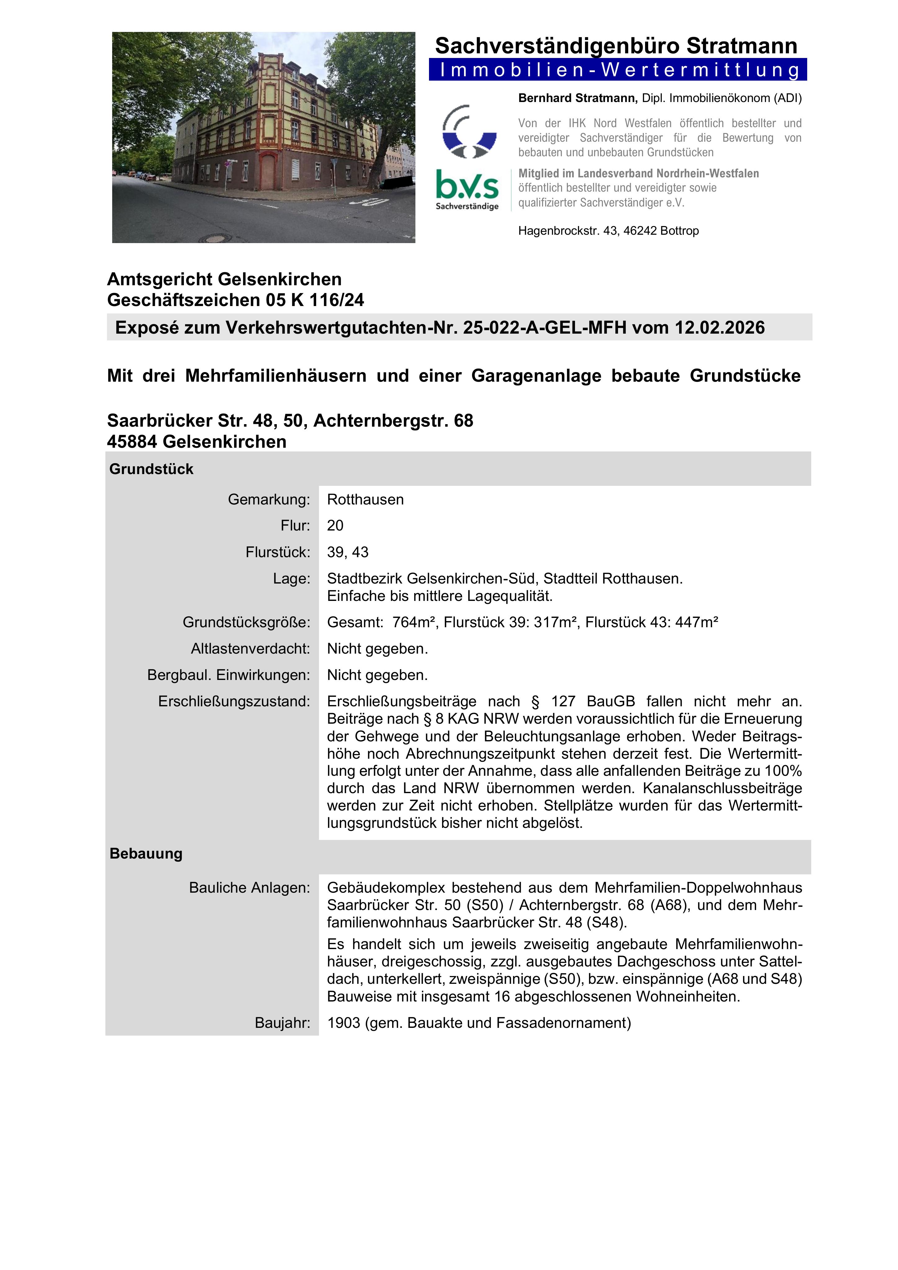Textseite — Mehrfamilienhaus in Gelsenkirchen