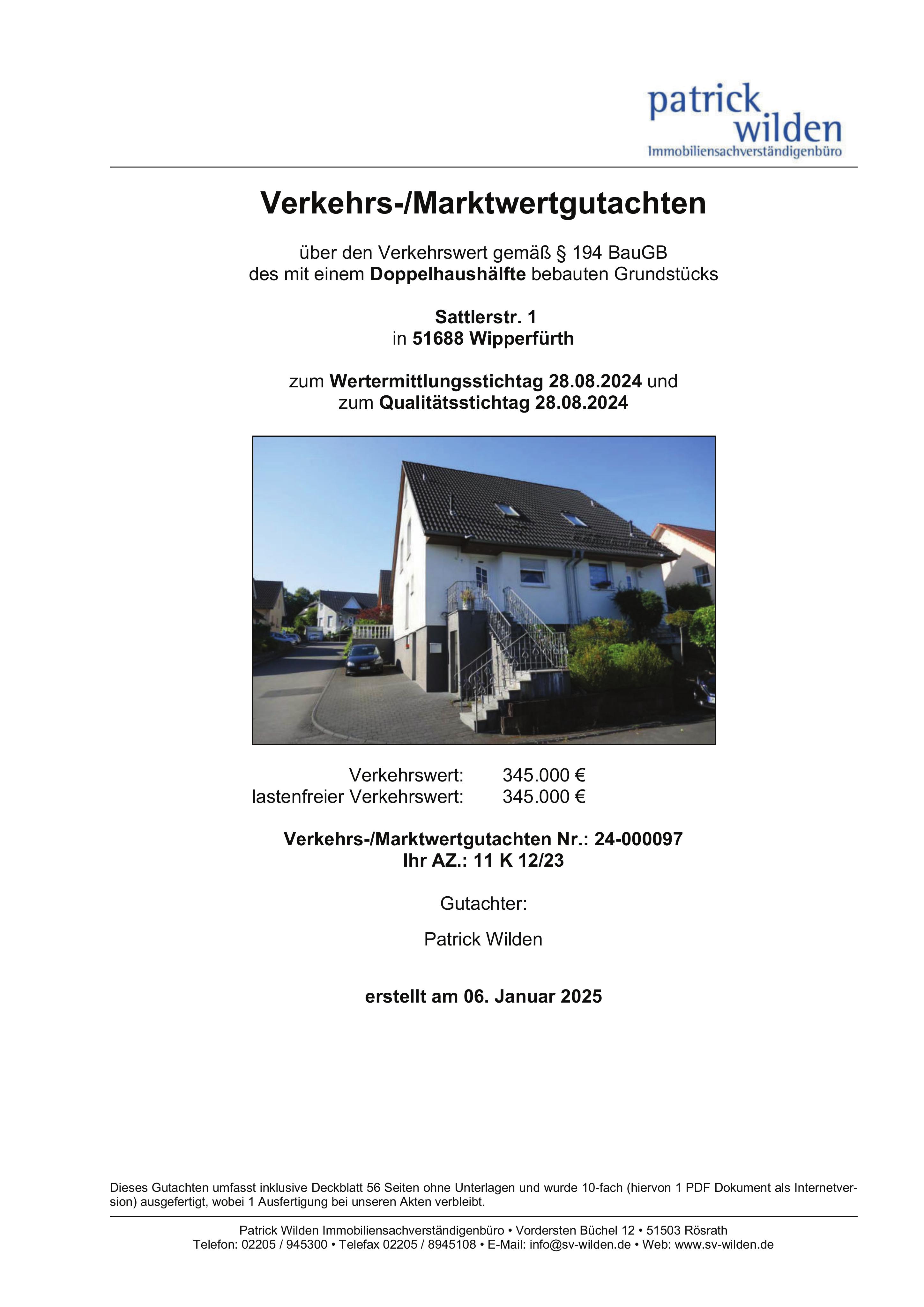 Textseite — Doppelhaushälfte in Wipperfürth