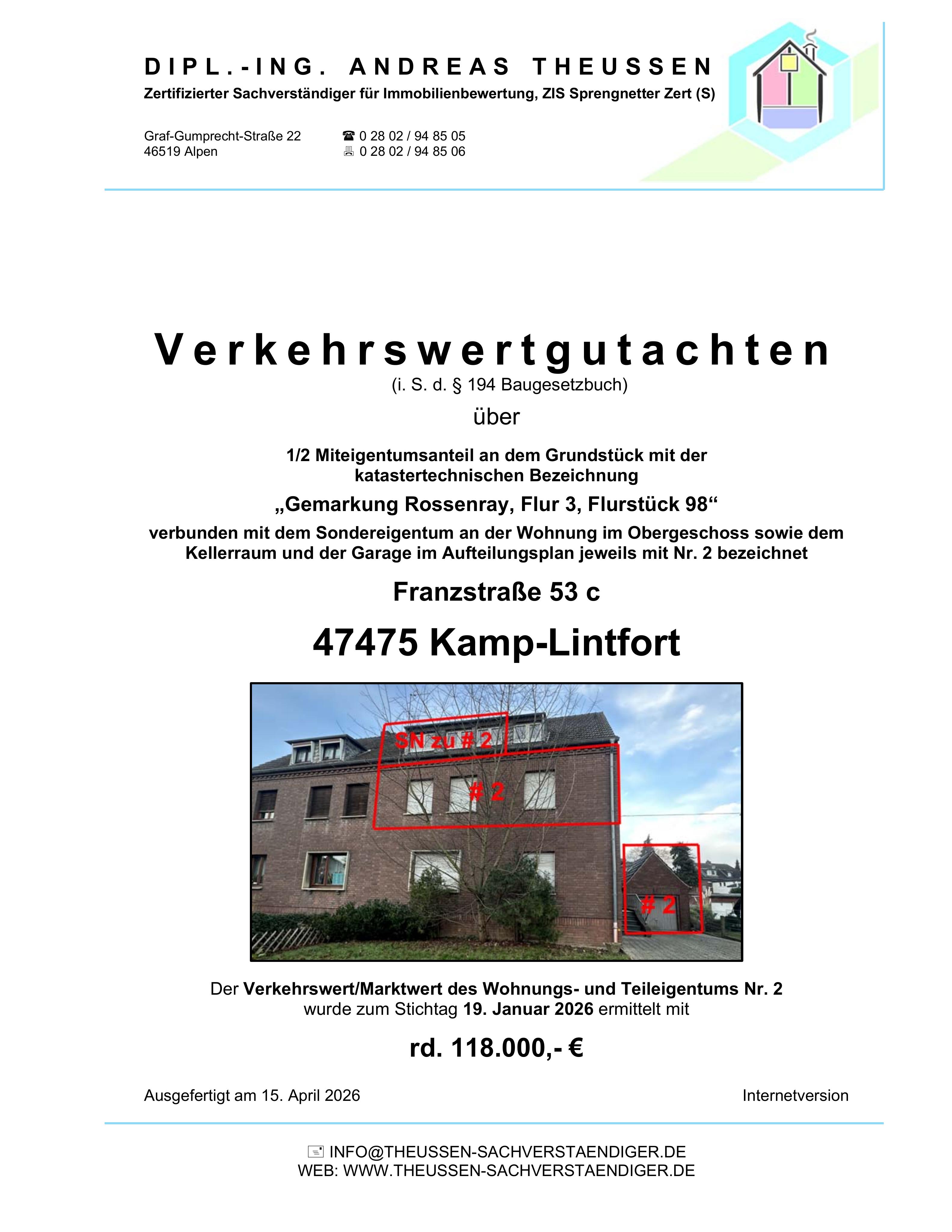 Textseite — Eigentumswohnung in Kamp-Lintfort