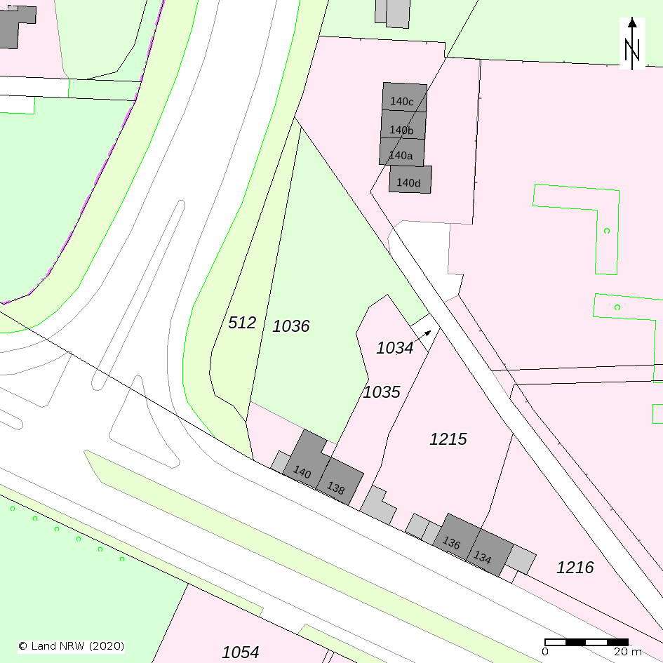 Flurkarte — Doppelhaushälfte in Wesel, 46483