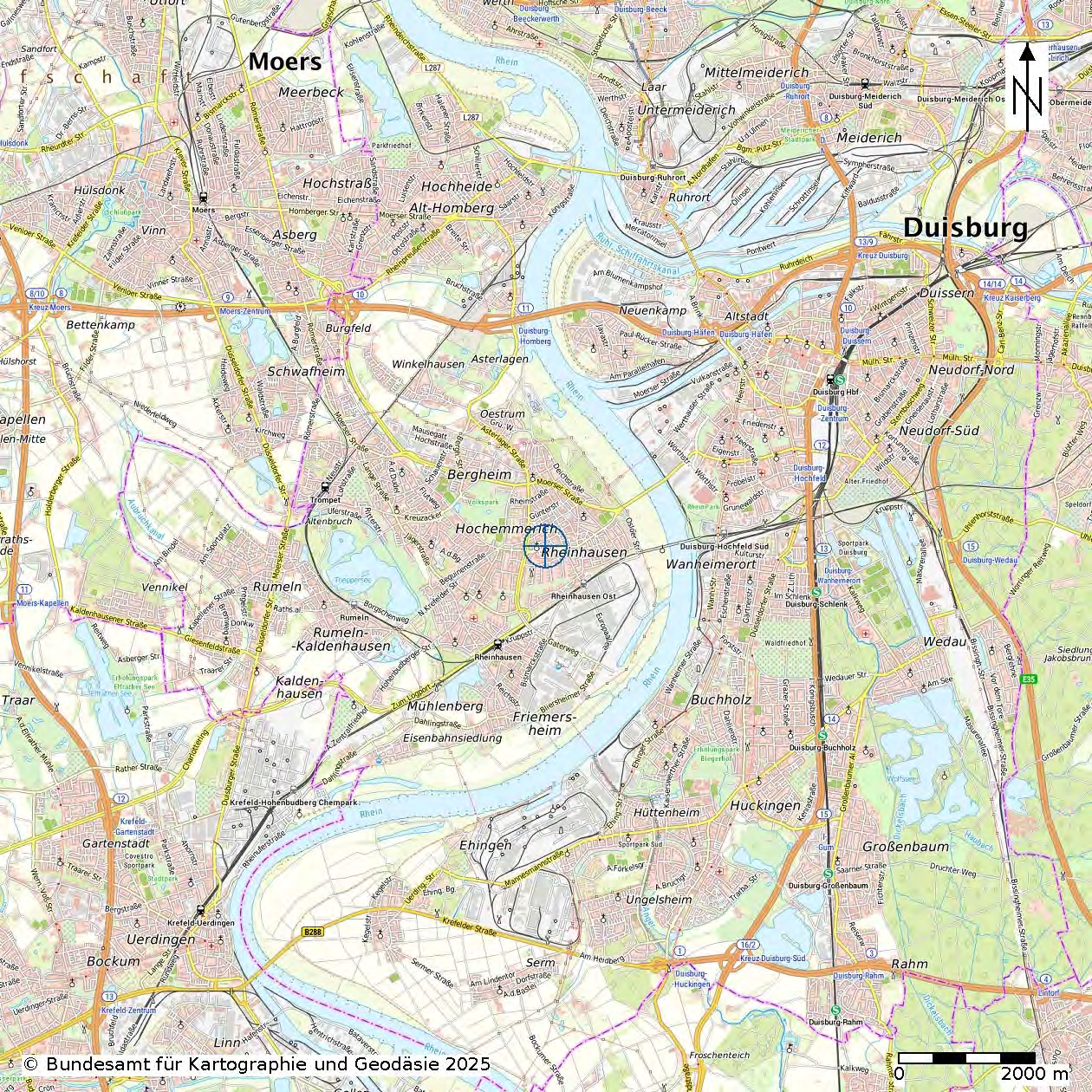 Lagekarte — Doppelhaushälfte in Duisburg, 47226