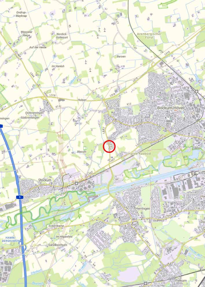 Lagekarte — Doppelhaushälfte in Hamm, 59075