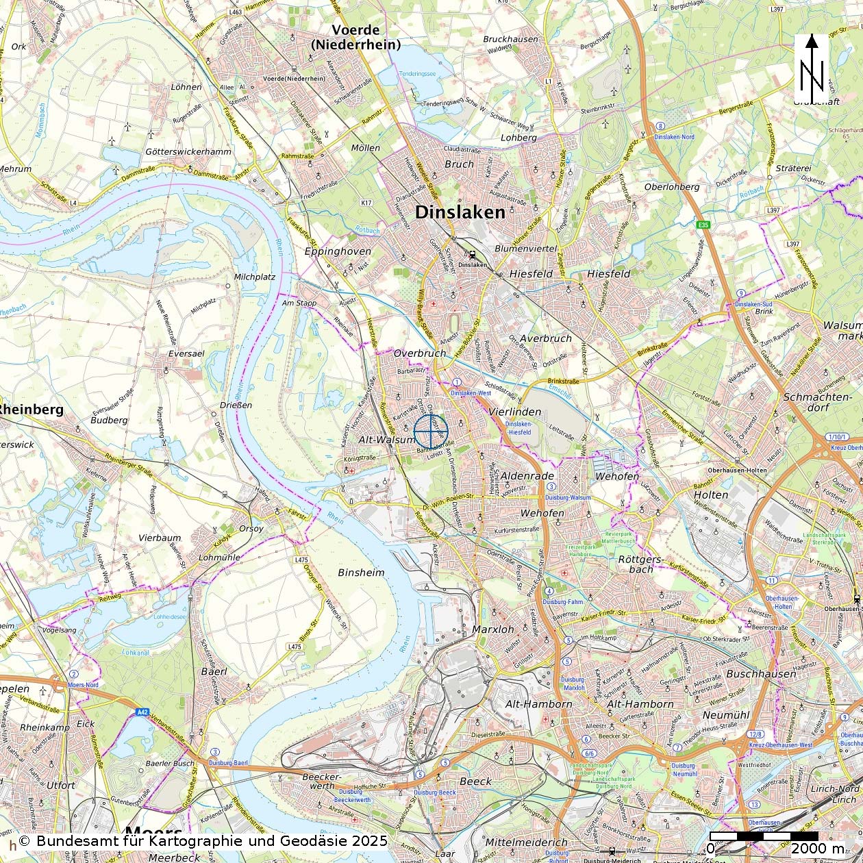 Lagekarte — Doppelhaushälfte in DUISBURG, 47178