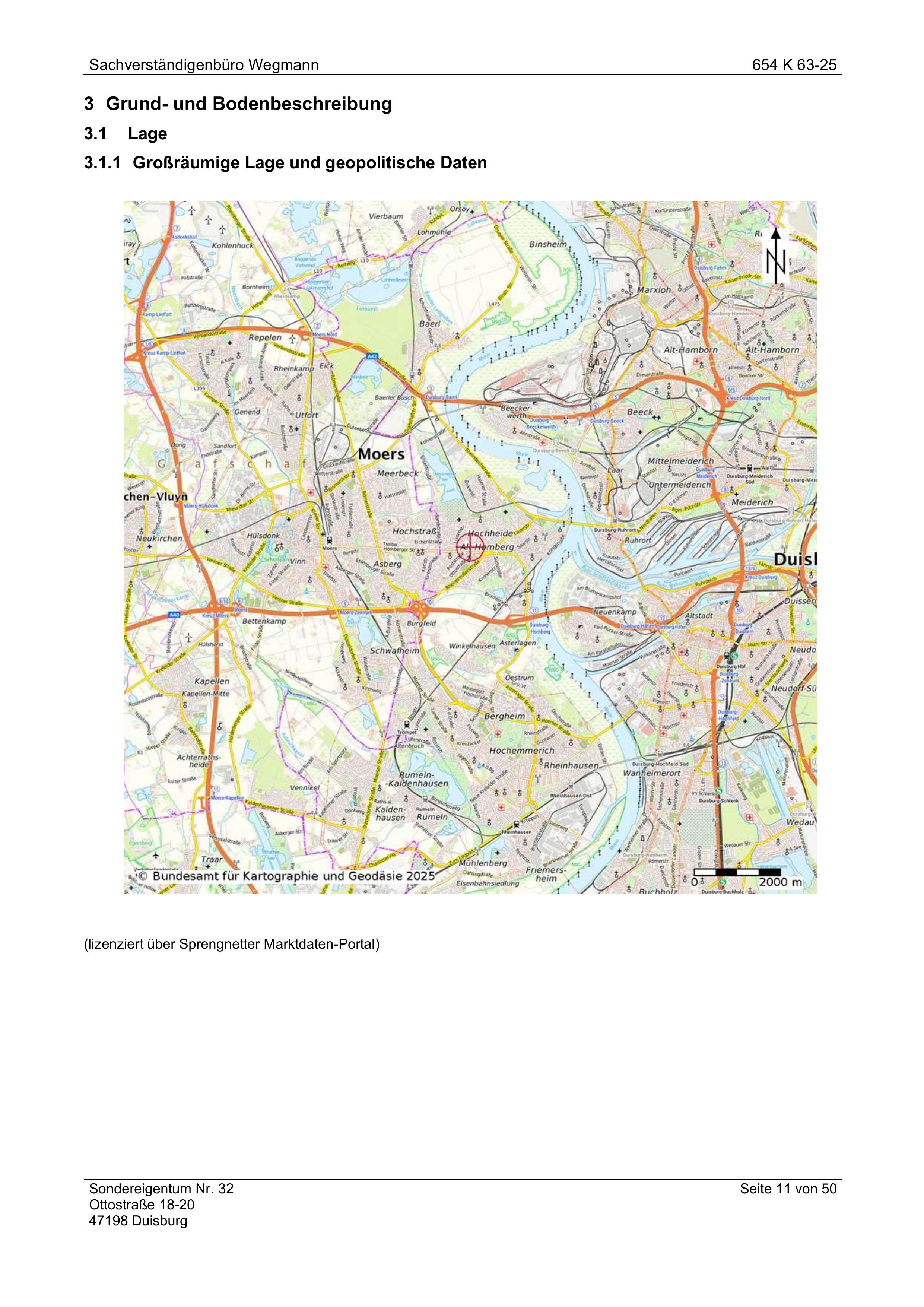 Lagekarte — Eigentumswohnung in Duisburg, 47198