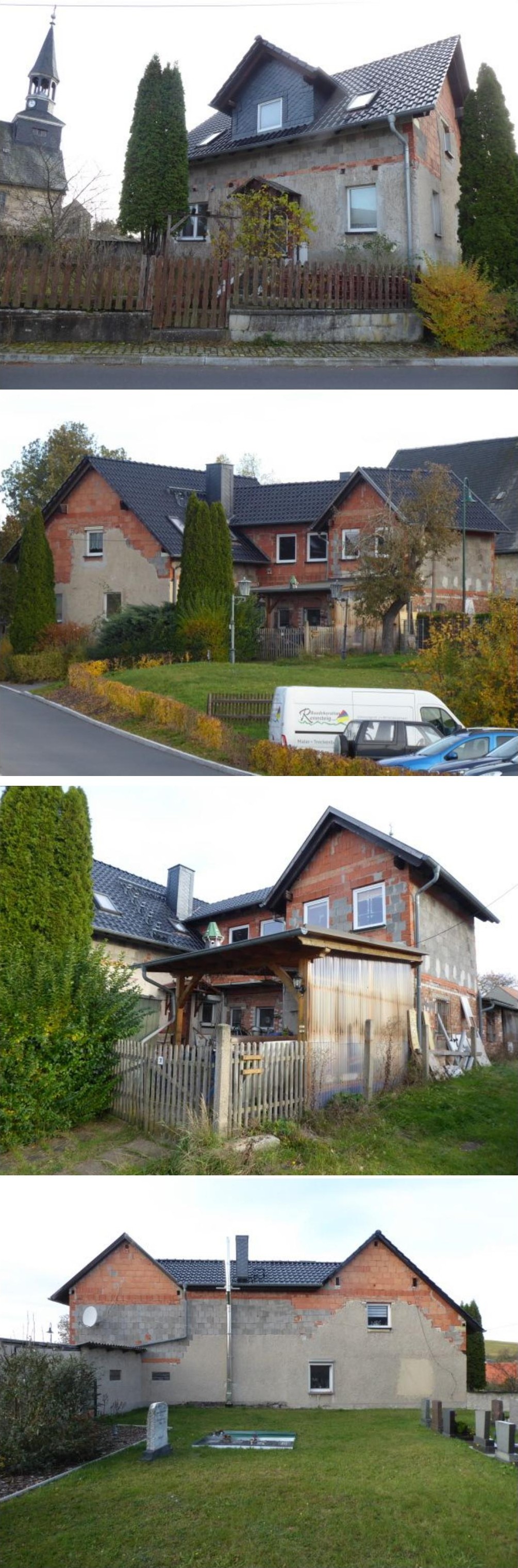 Außenansichten eines Einfamilienhauses in Königsee mit Sicht auf Fassade, Dach, Garten und Umgebung
