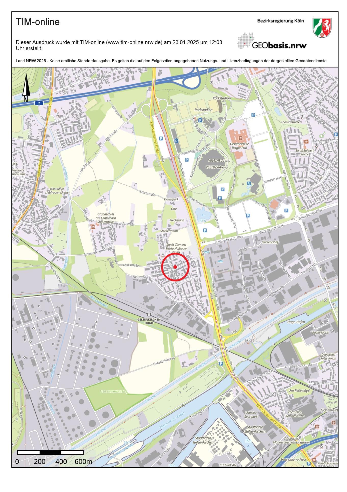 Lagekarte — Eigentumswohnung in Gelsenkirchen, 45897