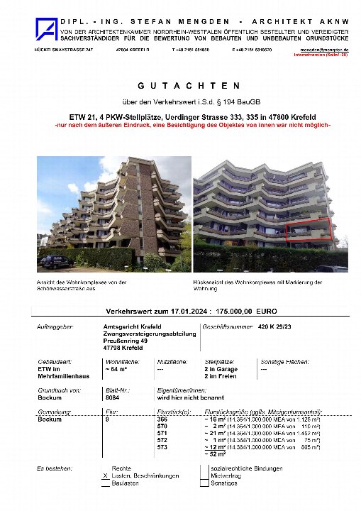 Textseite — Eigentumswohnung in Krefeld