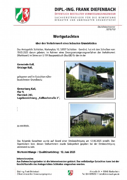 Textseite — Zweifamilienhaus in Kall