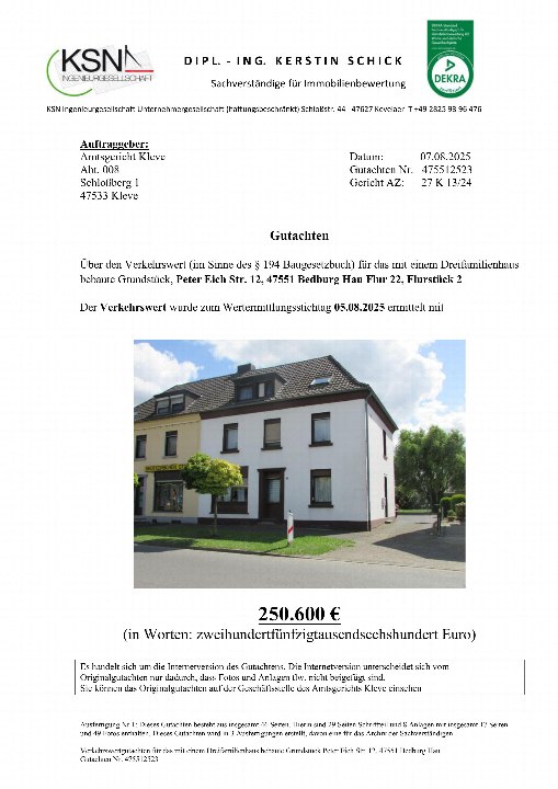 Textseite — Mehrfamilienhaus in Bedburg-Hau