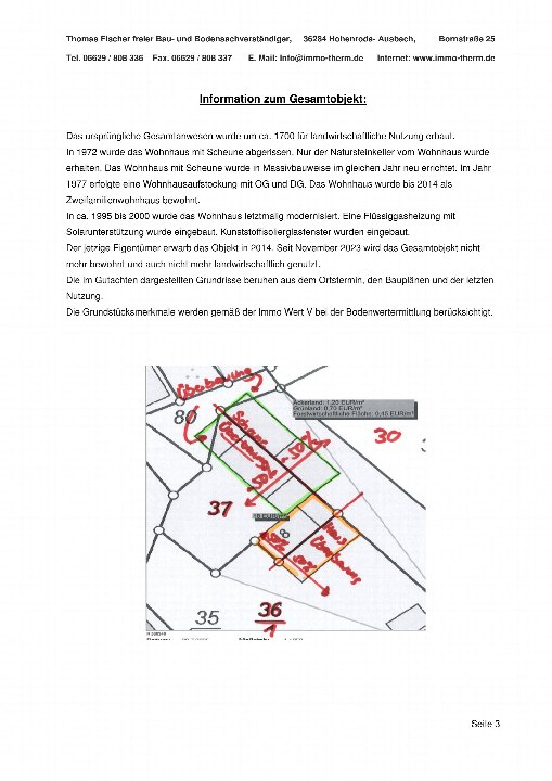 Textseite — Land- und forstwirtschaftlich genutztes Grundstück in Bad Hersfeld Eigentümer
