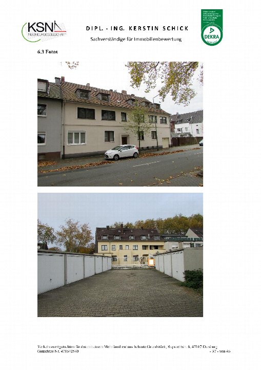 Außenansicht vorne — Garage in Hamborn, Ruprechtstraße 6