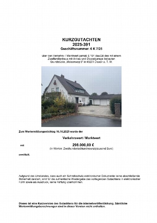 Textseite — Zweifamilienhaus in Bad Iburg