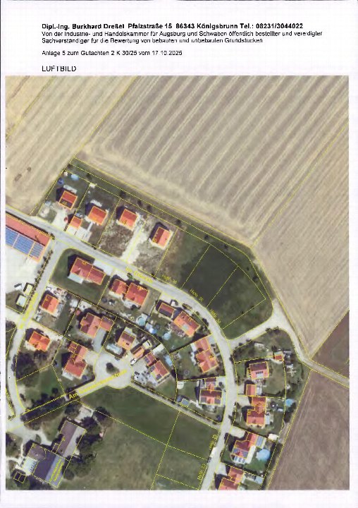 Luftbild — Unbebautes Grundstück in Nördlingen, 86720