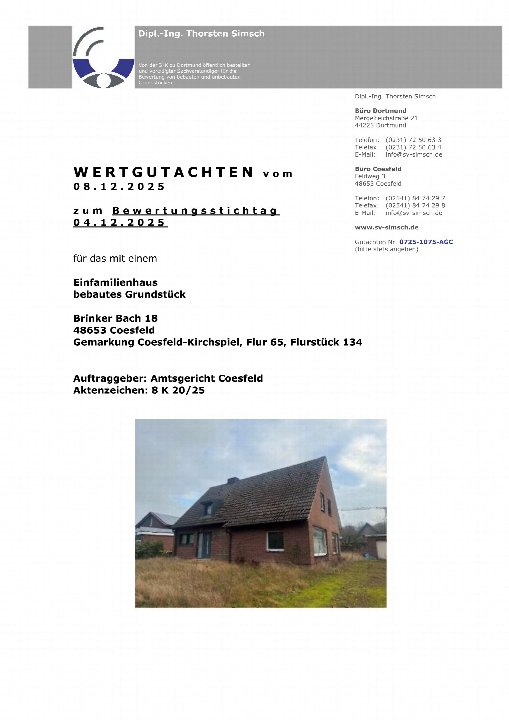 Textseite — Einfamilienhaus in Coesfeld