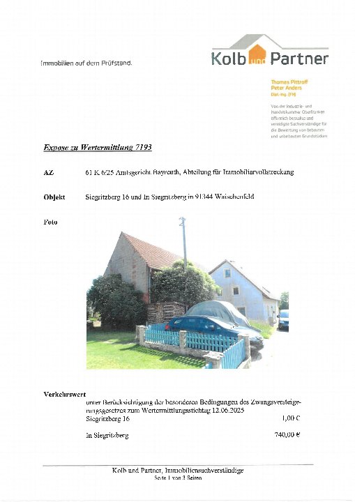 Textseite — Einfamilienhaus in Waischenfeld Foto