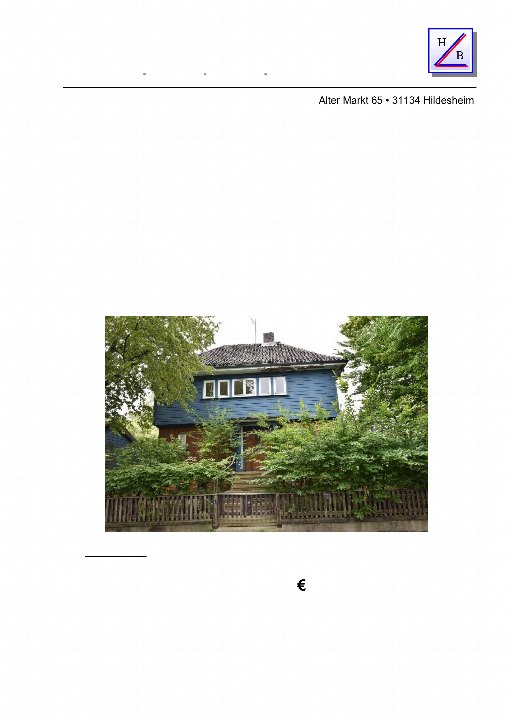 Textseite — Einfamilienhaus in Goslar