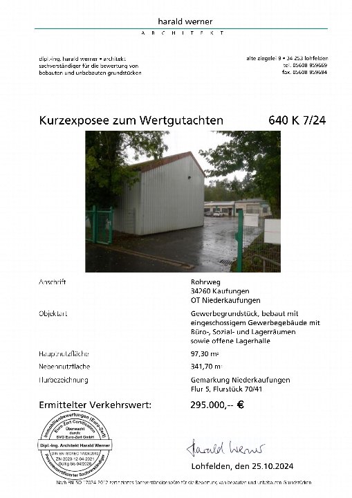 Textseite — Gewerblich genutztes Grundstück in Kassel