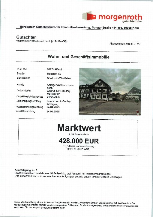 Textseite — Wohn-/Geschäftshaus in Wiehl
