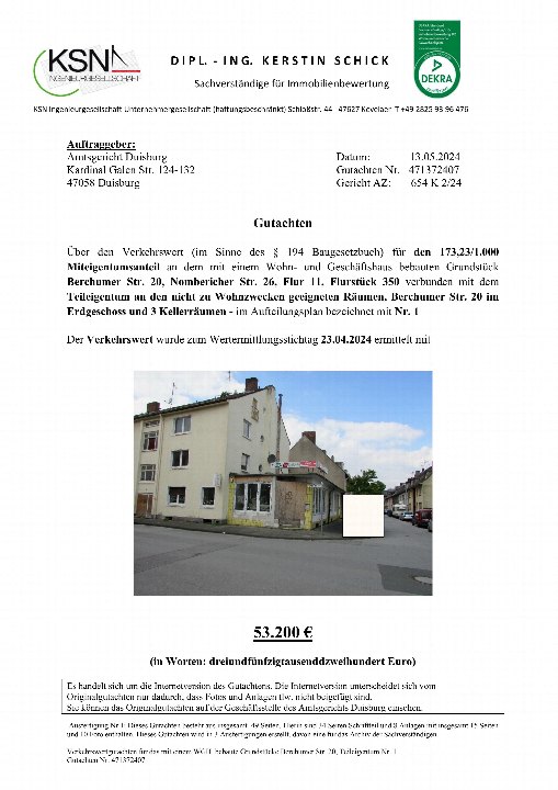 Textseite — Sonstiges Teileigentum (z.B. Keller, Hobbyraum) in Duisburg