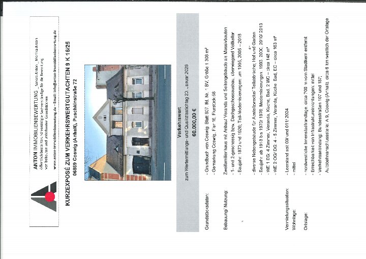 Textseite — Zweifamilienhaus in Zerbst