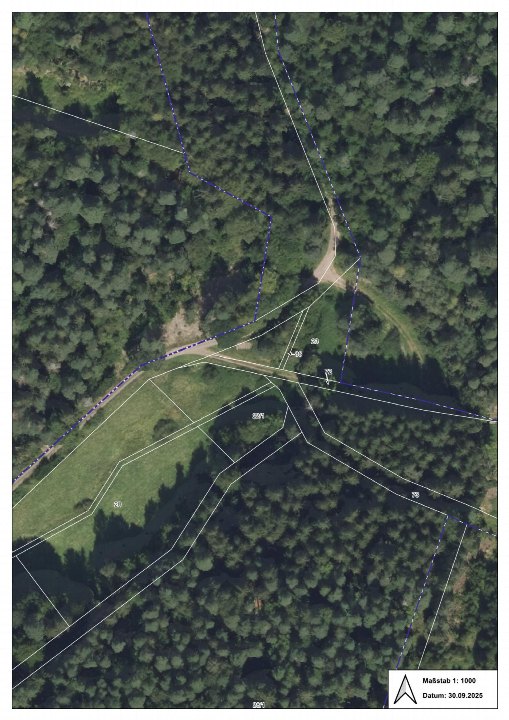 Luftbild — Land- und forstwirtschaftlich genutztes Grundstück in Ludwigsau, 36251