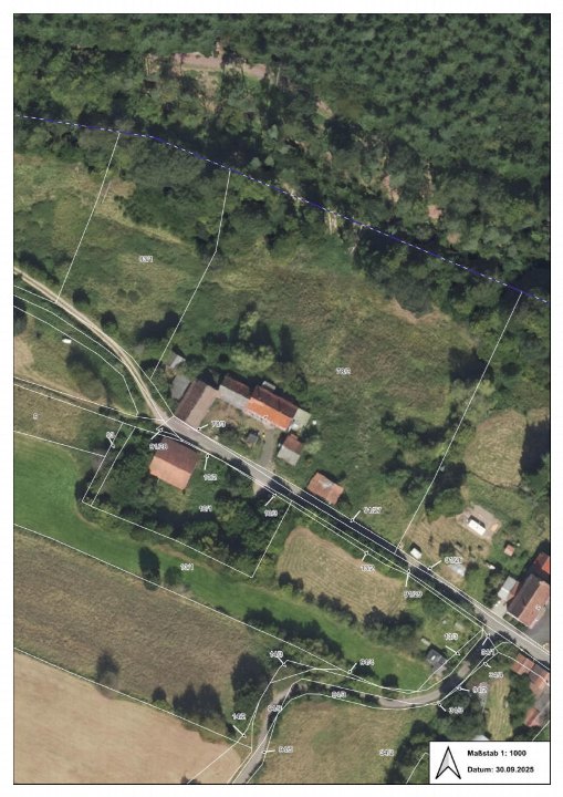 Luftbild — Land- und forstwirtschaftlich genutztes Grundstück in Ludwigsau, 36251